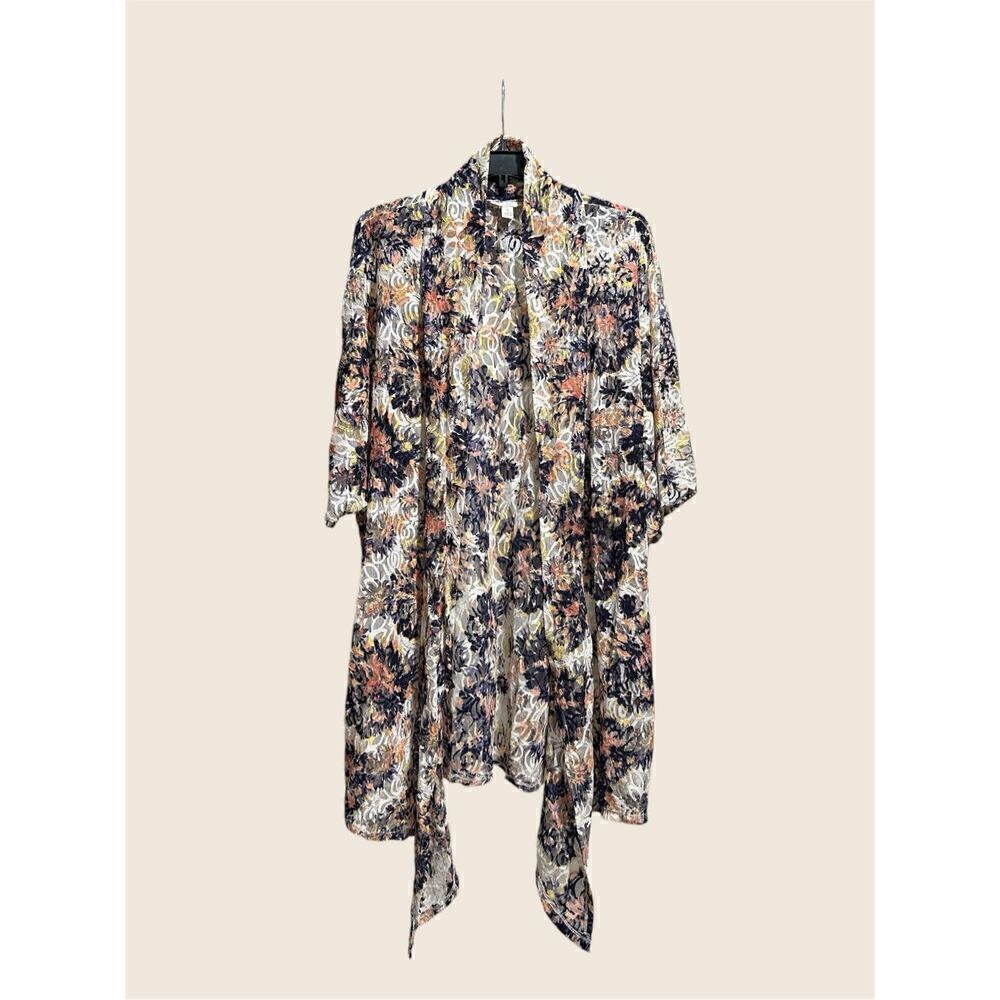 Lace boho romantic flowy duster cardigan kimono S/M oversized
